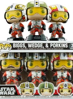 Biggs,Wedge & Porkins Funko Pop 10 cm Exclusive Pack 3 