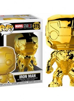 Iron Man Gold Chrome Funko Pop 10 cm Nº375 Marvel Studios 10 Aniversario 