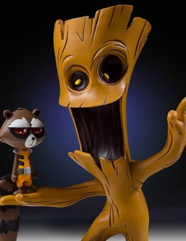 Marvel Animated Statue: Groot and Rocket Raccoon (Skottie Young)