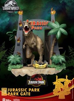 Parque Jurásico Diorama PVC D-Stage Park Gate 15 cm Beast Kingdom Toys