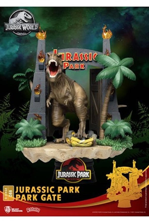 Parque Jurásico Diorama PVC D-Stage Park Gate 15 cm Beast Kingdom Toys