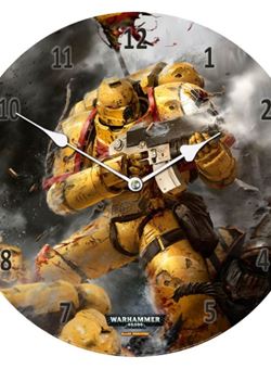 Reloj pared Imperial Fists Warhammer 40,000 cristal
