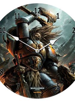 Reloj pared Space Wolves Warhammer 40,000 cristal