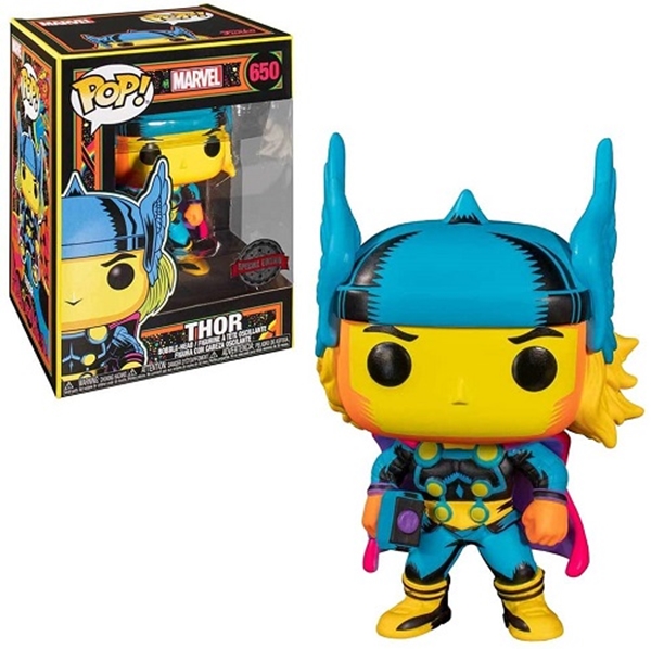 Thor Funko Pop 10 cm Nº650 Marvel Black Light Special Edition